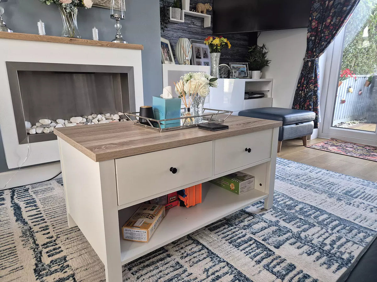 Bampton Coffee Table - Alabaster White - Laura James