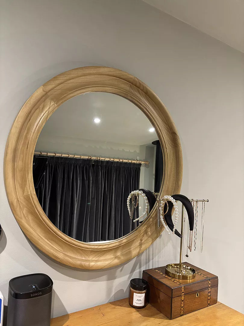Langton 75cm Wooden Mirror - Natural - Laura James
