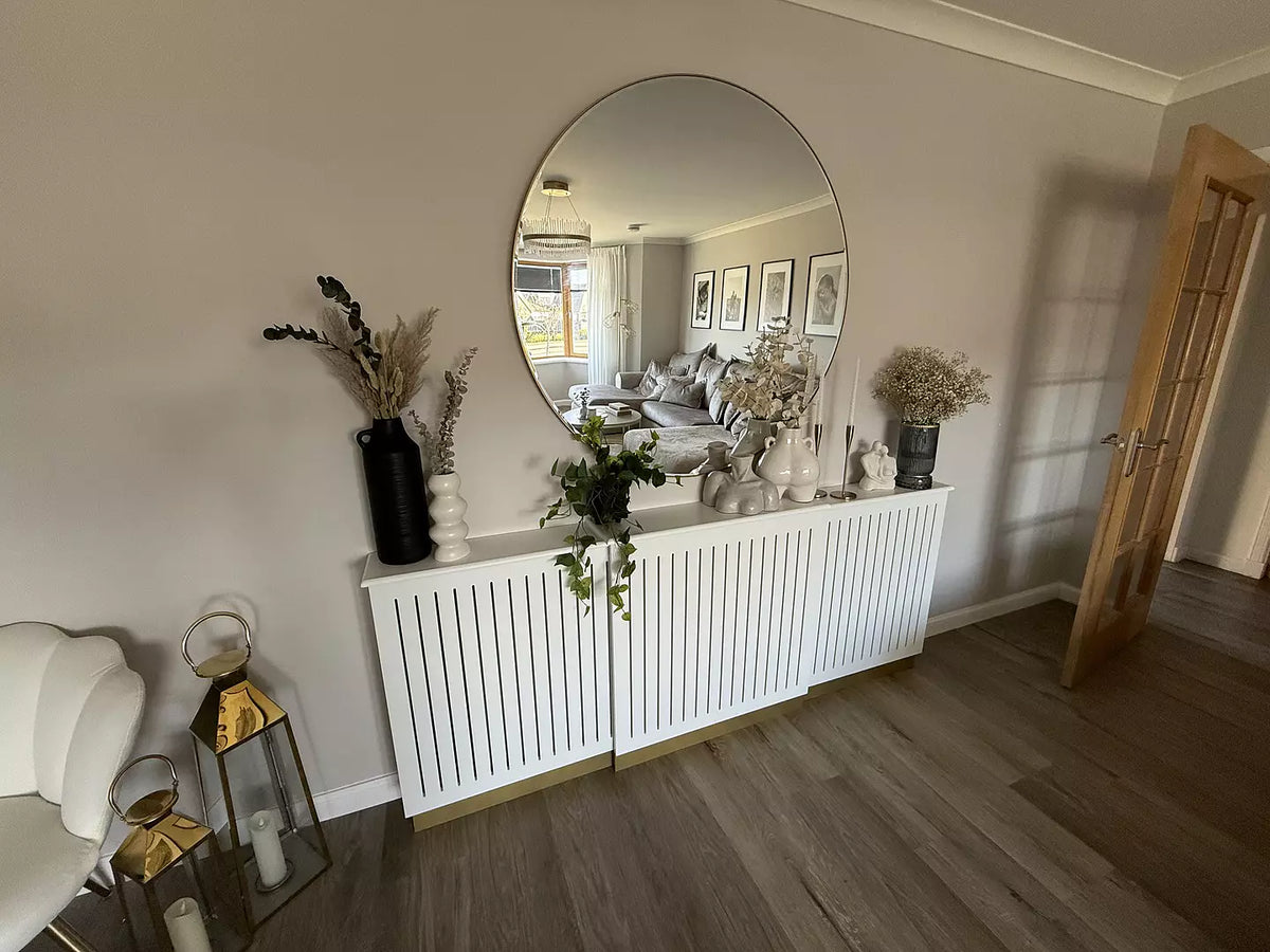 Iliana Extendable Radiator Cover - Snow White - Laura James