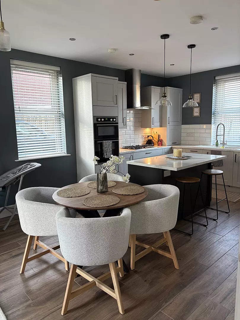 Magnus Dining Chair - Dove Grey & Oak - Laura James