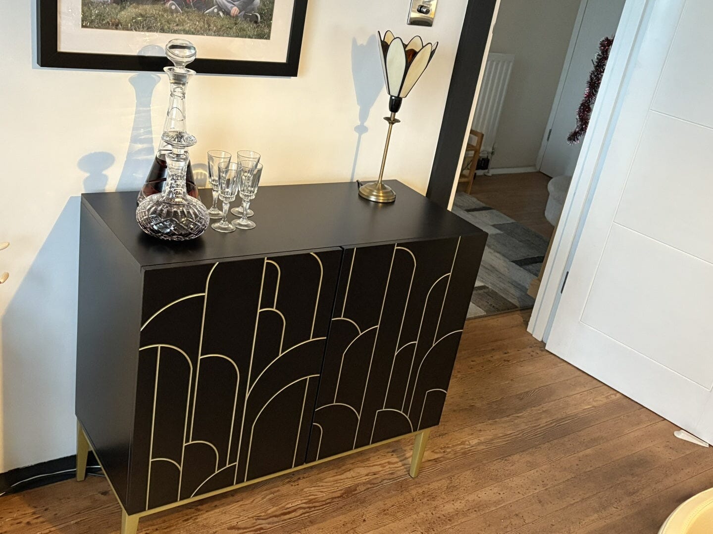 Gatsby 2 Door Small Sideboard - Noir Black - Laura James