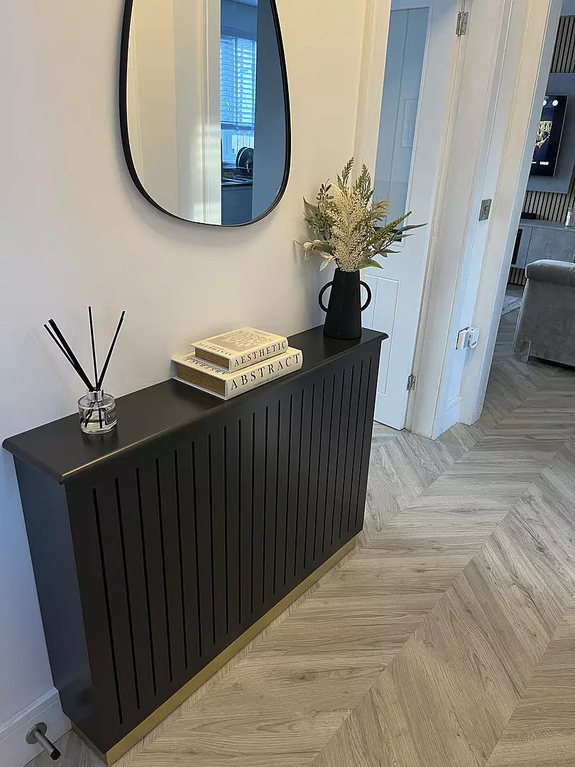 Iliana Medium Radiator Cover in Charcoal Grey - Laura James