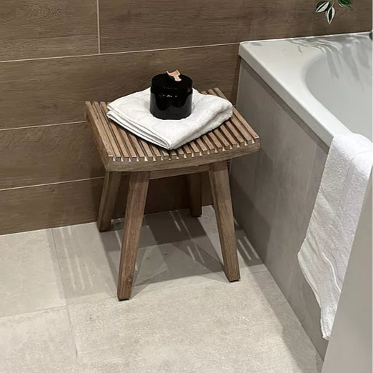 Shiro Wooden Stool - 40cm - Laura James