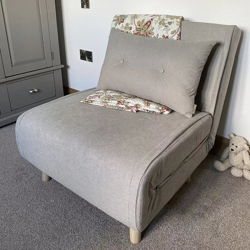 Una Single Sofa Bed - Soft Beige - Laura James