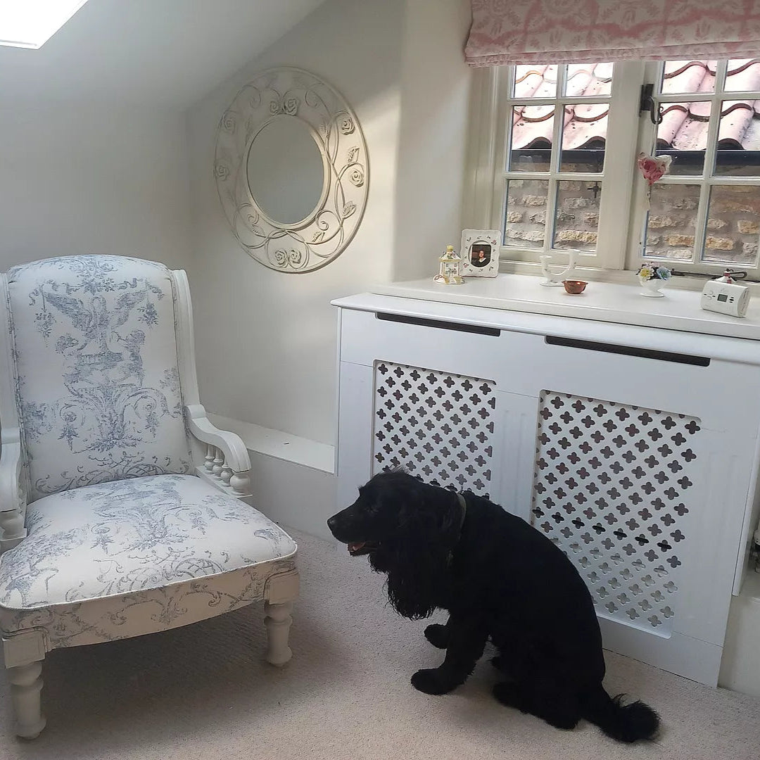 Edith Radiator Cover - White - Medium - Laura James