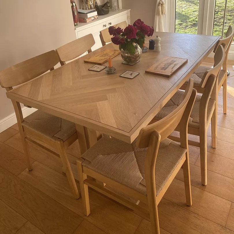 Faye Pale Oak Wooden Woven Chairs - Set of 2 - Laura James