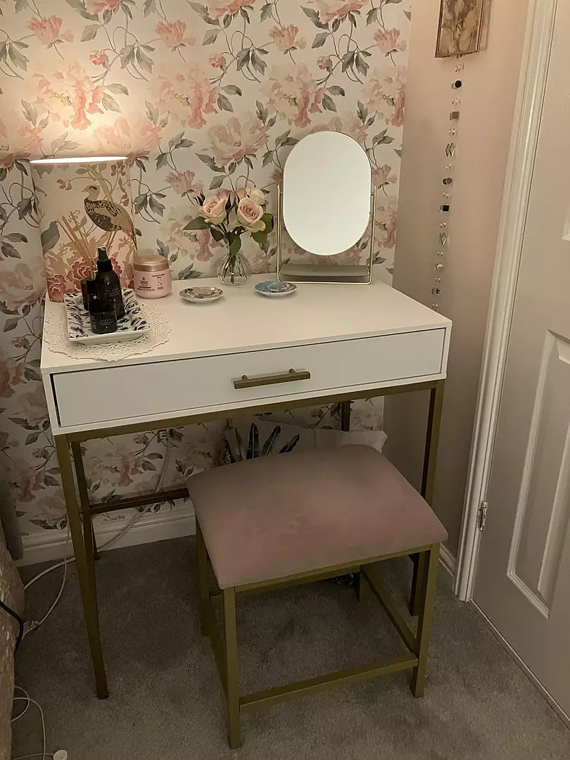 Marie Small Desk - White - Laura James