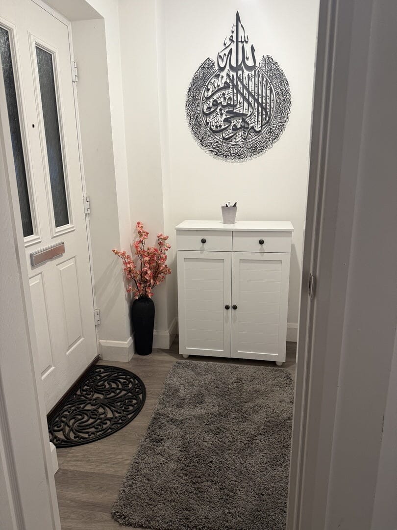 Ascot Shoe Cabinet - White Storage Cupboard - Laura James