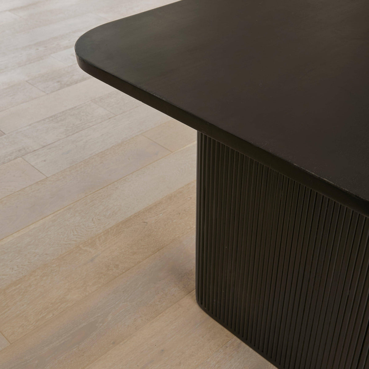 Orla Wooden Dining Table - Jet Black
