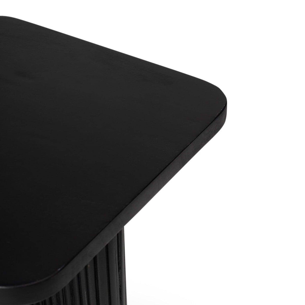 Orla Wooden Square Side Table - Jet Black - Laura James