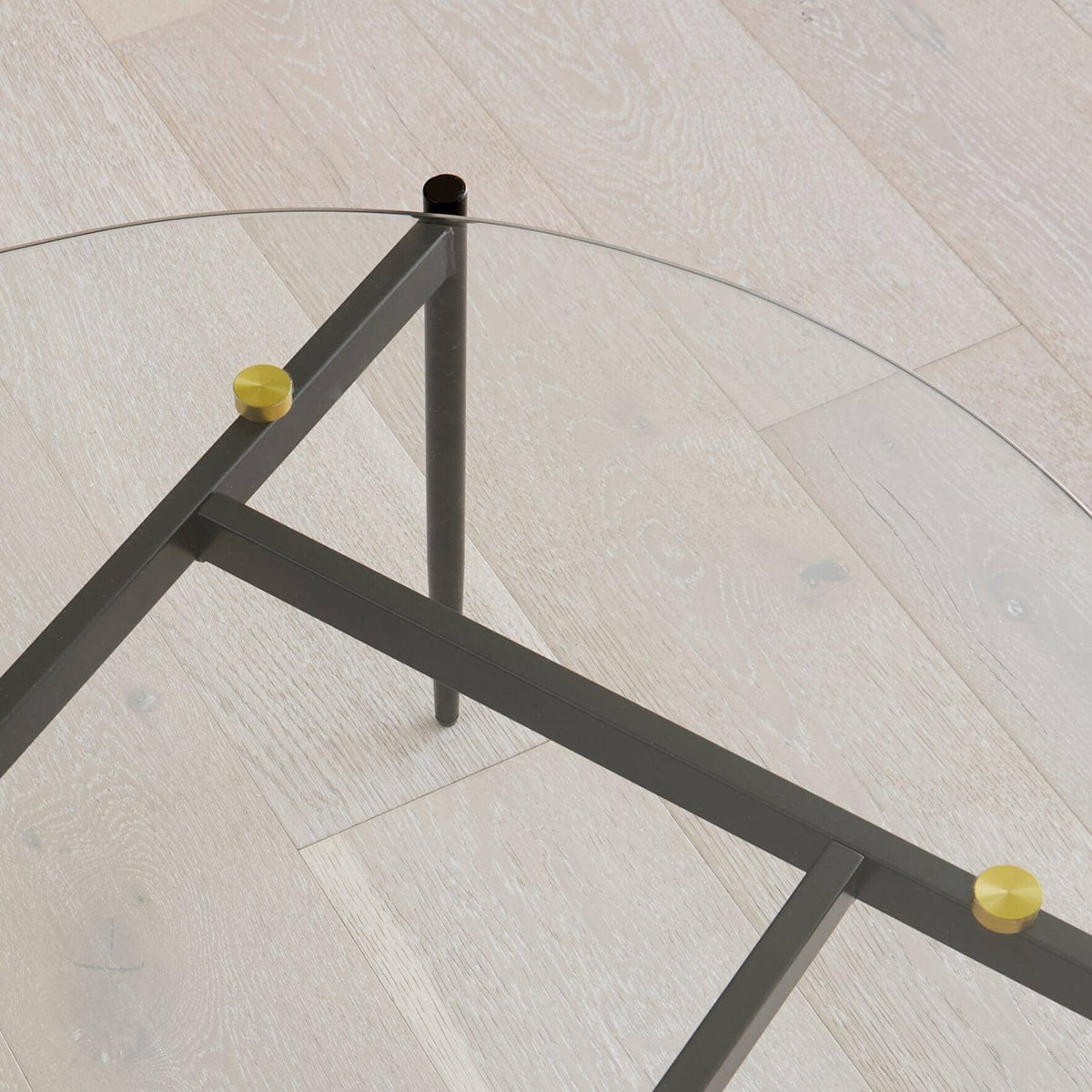 OUTLET - Oscar Glass Coffee Table - Black Legs