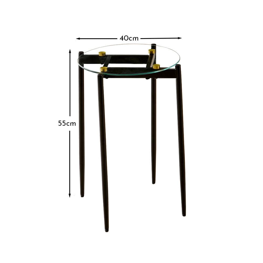 OUTLET - Oscar Small Black Side Table