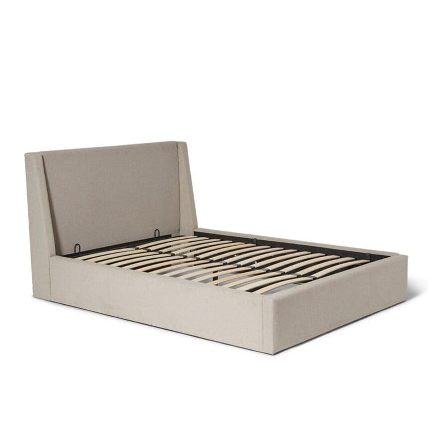 Otto Double Size Ottoman Bed - Fossil Woolly Twill - Laura James