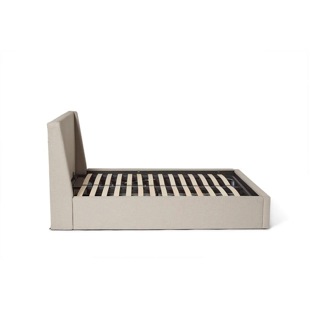 Otto Double Size Ottoman Bed - Fossil Woolly Twill - Laura James