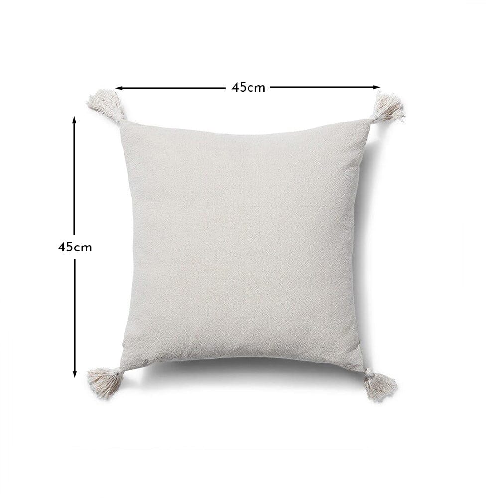 Otura 45x45cm Tasseled Cushion Cover - Natural