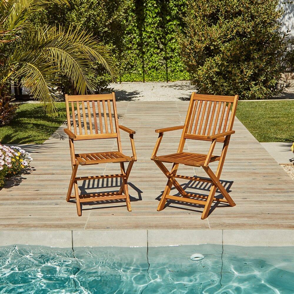 Ashby Wooden Folding Chairs - Set of 2 - Laura James