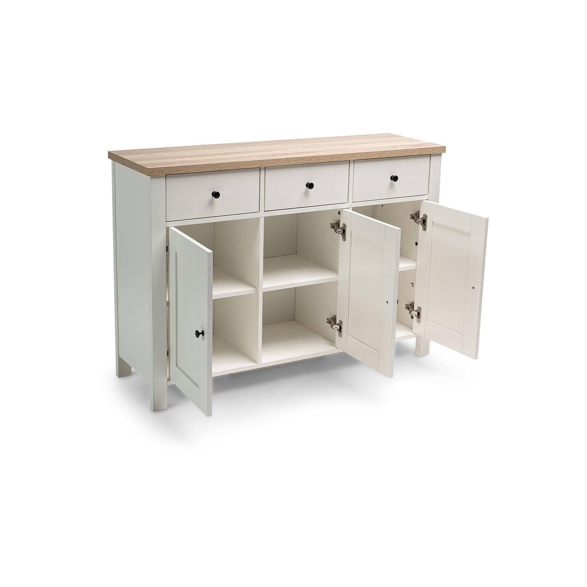 Bampton 3 Door Sideboard - Alabaster White - Laura James