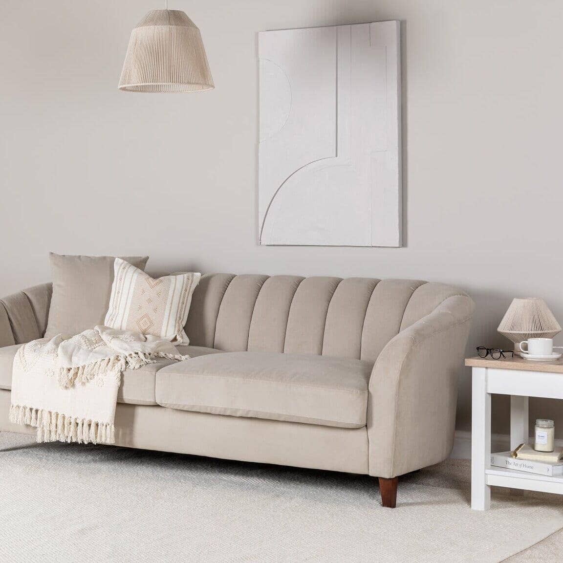 Bampton Side Table - Alabaster White - Laura James