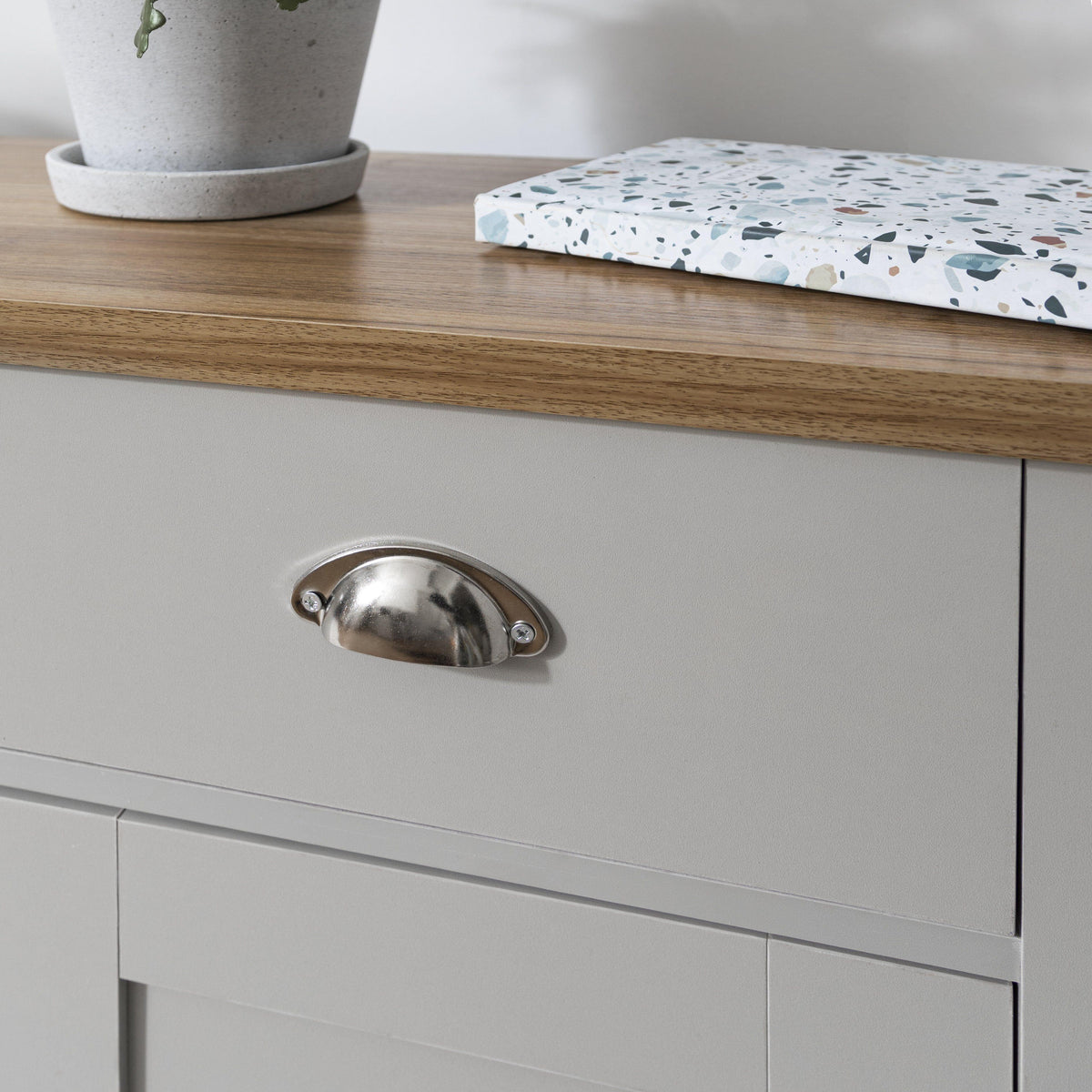Bampton Sideboard with 3 Drawers Grey - Laura James
