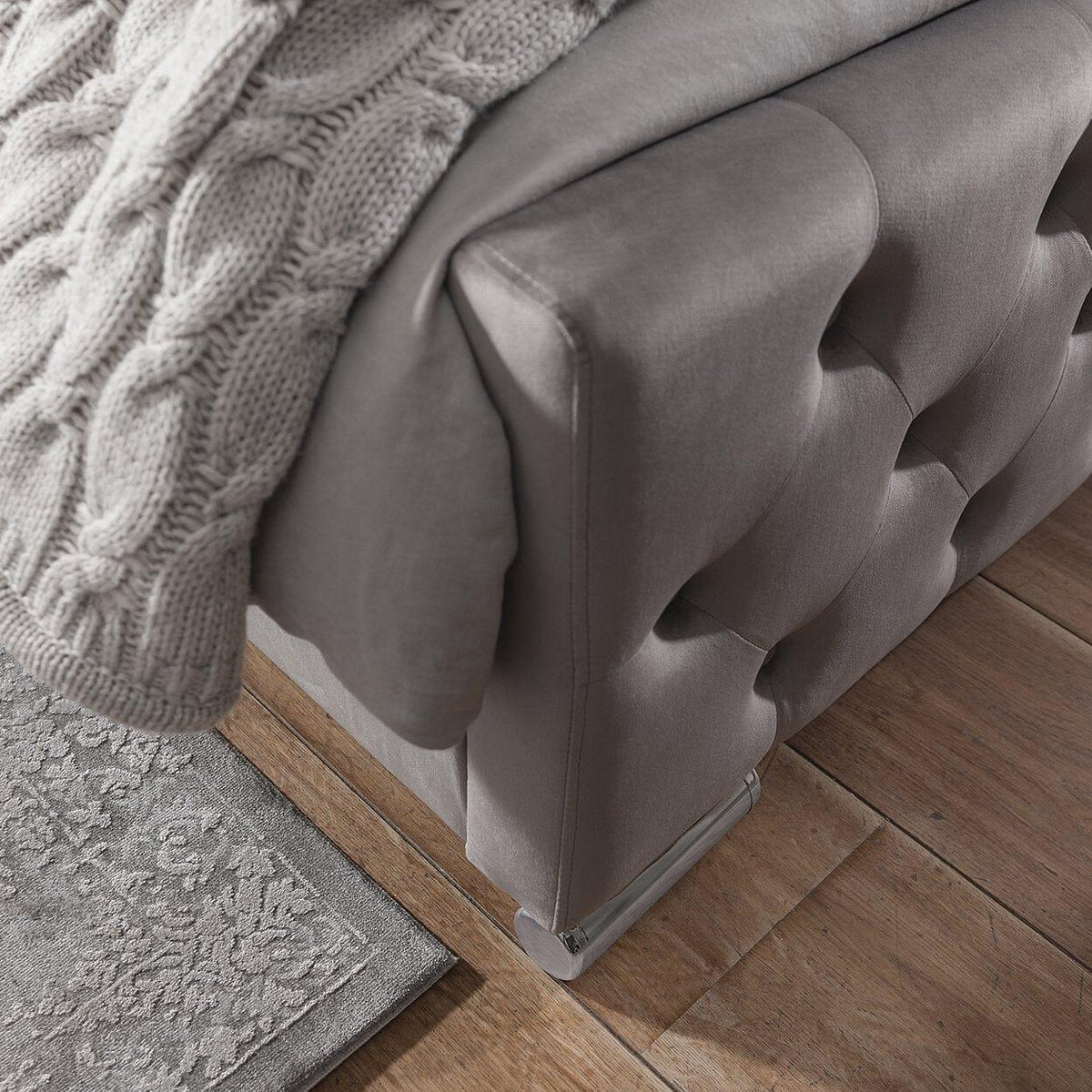 Outlet - Cavill double bed - grey fabric - Laura James
