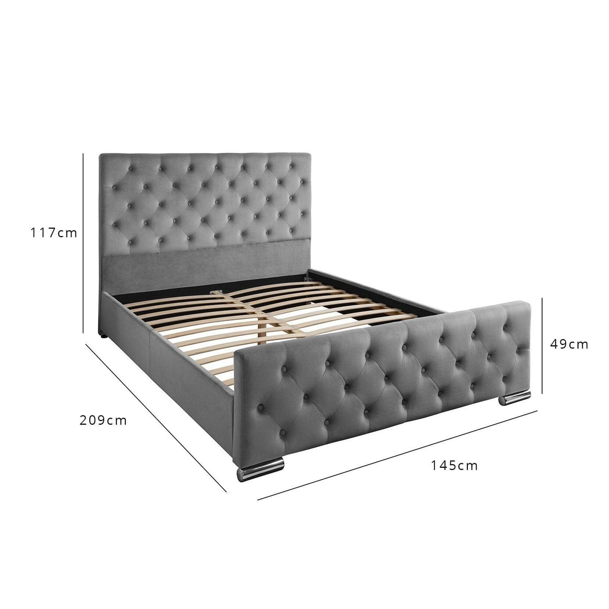 Outlet - Cavill double bed - grey fabric - Laura James