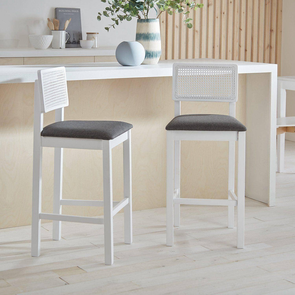 Charlie bar stool - white - Laura James