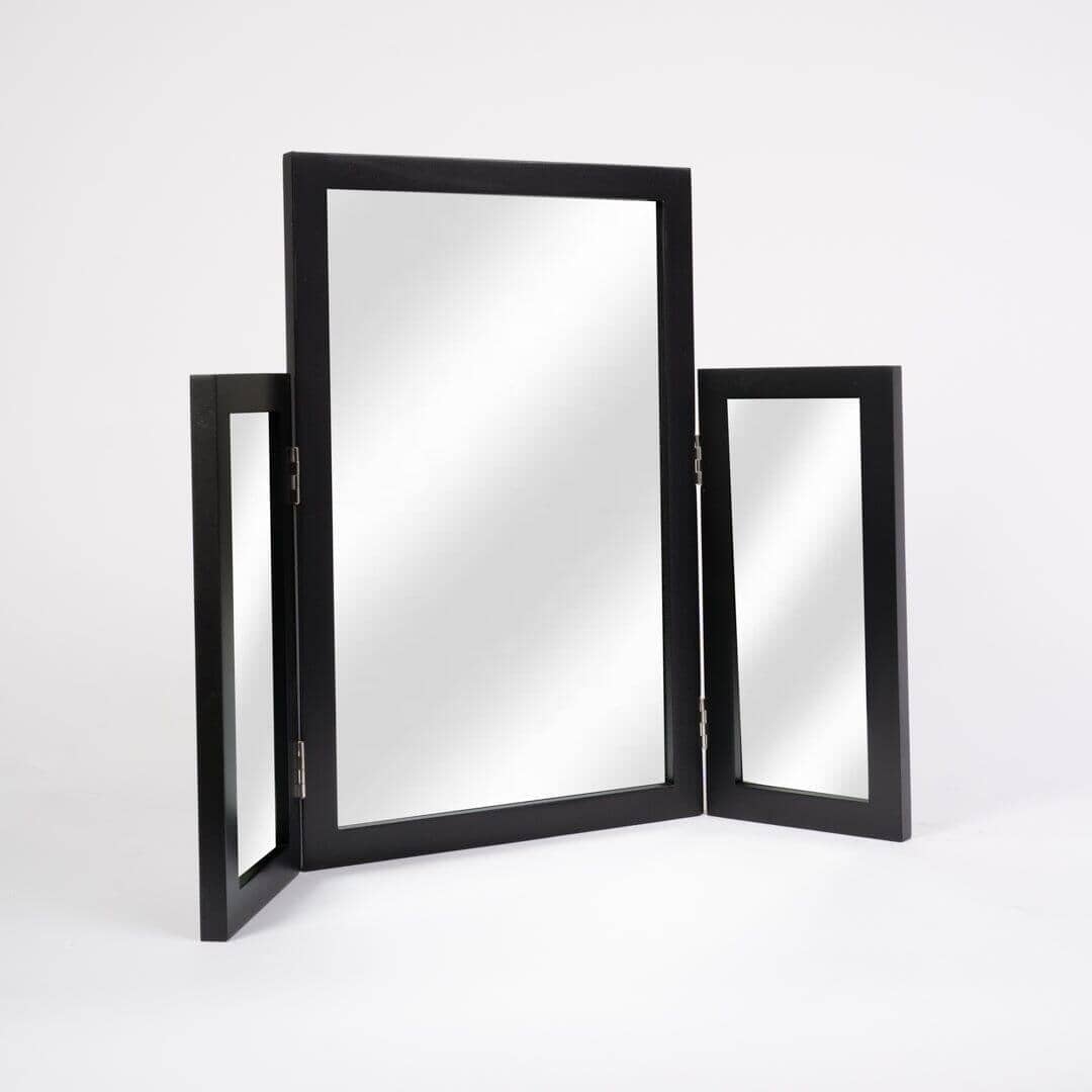 Charlie dressing table mirror - black - Laura James