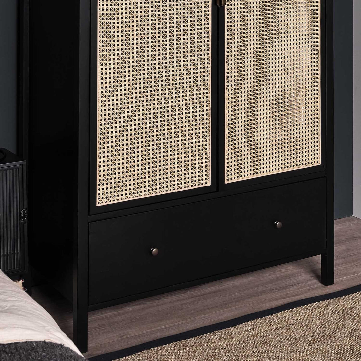 Outlet - Charlie wardrobe - 2 door - Black - Laura James