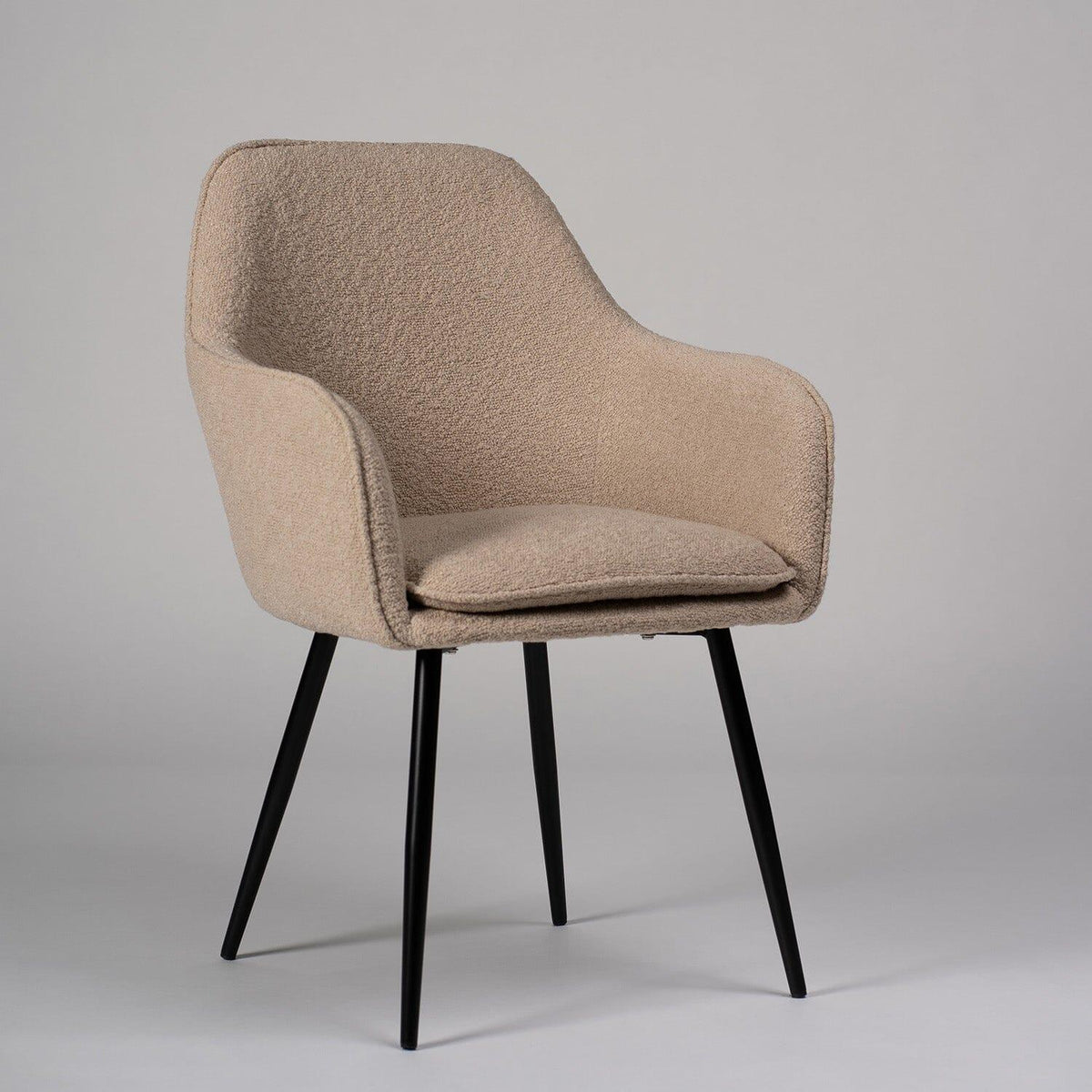 Outlet - Dolly accent chair - set of 2 - boucle with black legs - Laura James