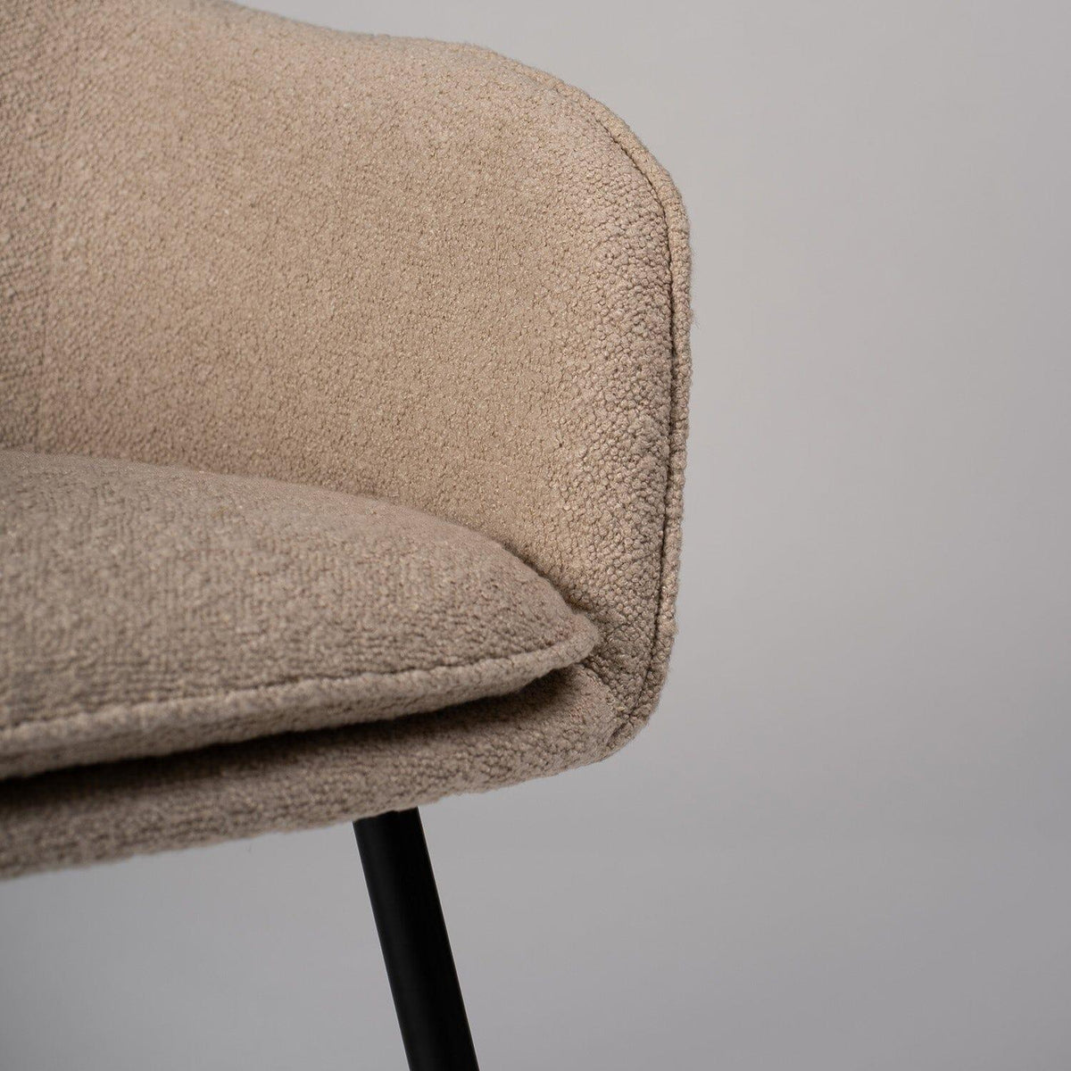 Outlet - Dolly accent chair - set of 2 - boucle with black legs - Laura James
