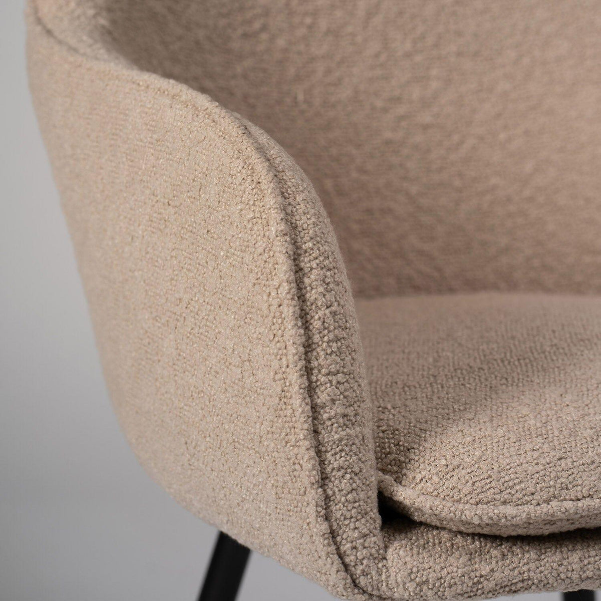 Outlet - Dolly accent chair - set of 2 - boucle with black legs - Laura James