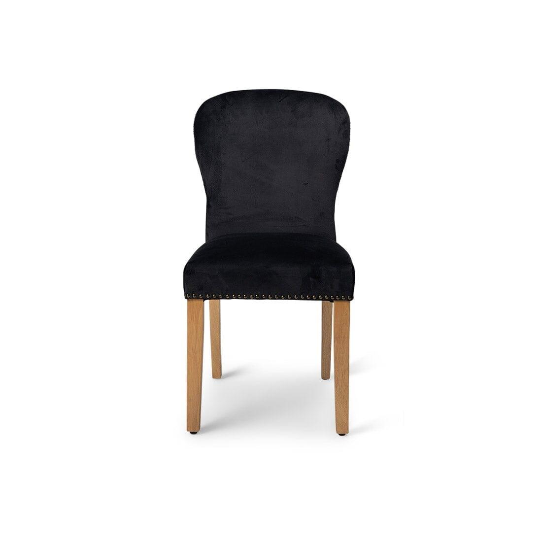 Edward dining chairs - set of 2 - black and light wood - Laura James