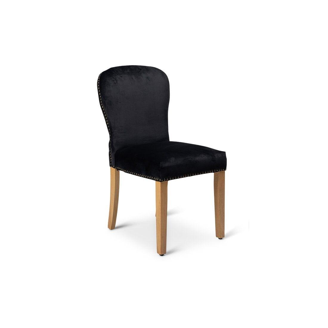 Edward dining chairs - set of 2 - black and light wood - Laura James