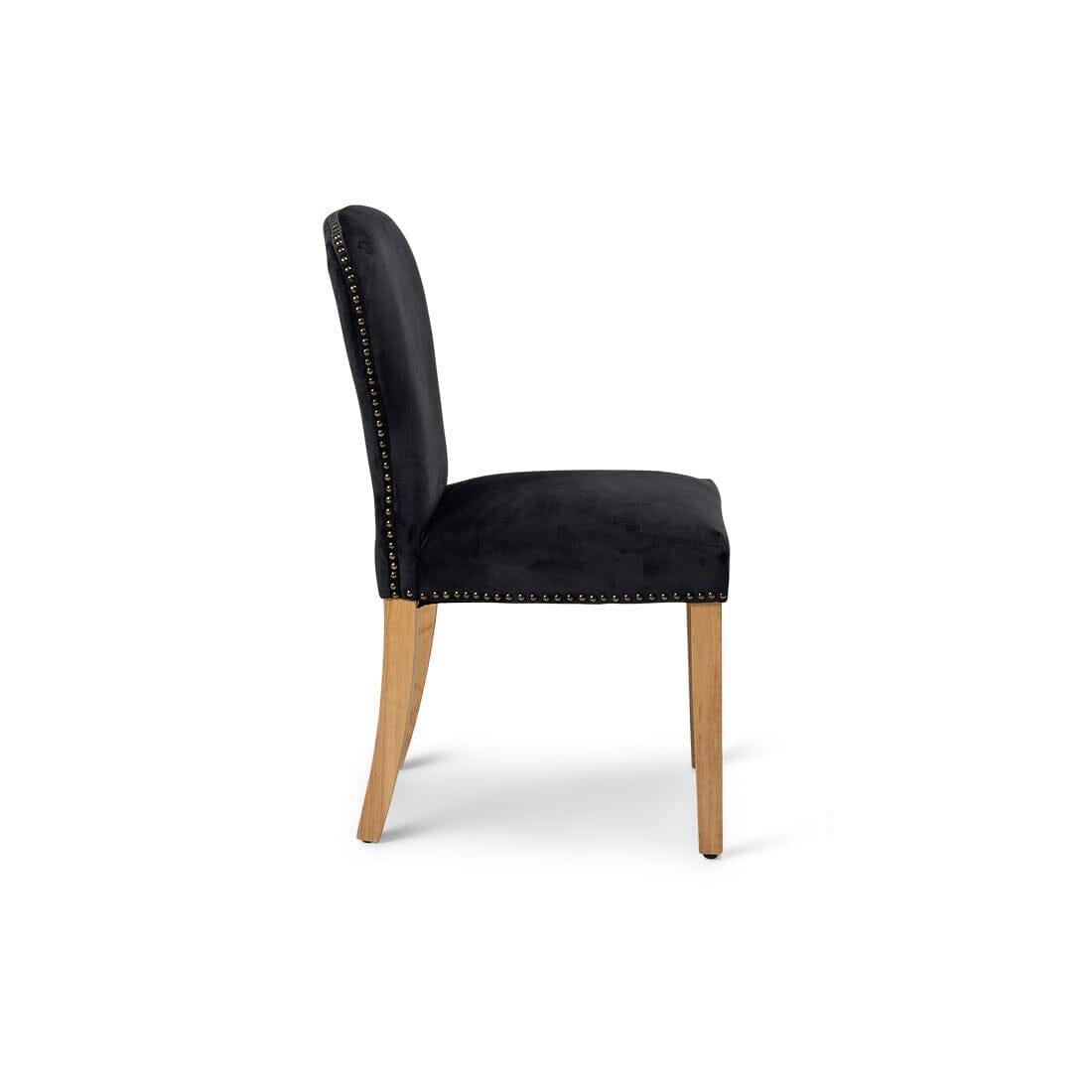 Edward dining chairs - set of 2 - black and light wood - Laura James