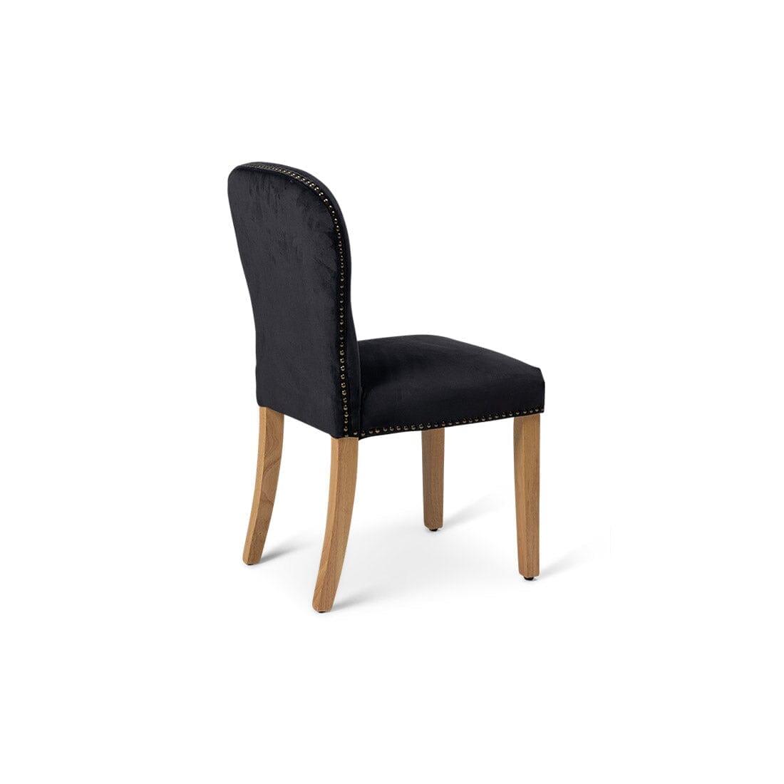 Edward dining chairs - set of 2 - black and light wood - Laura James