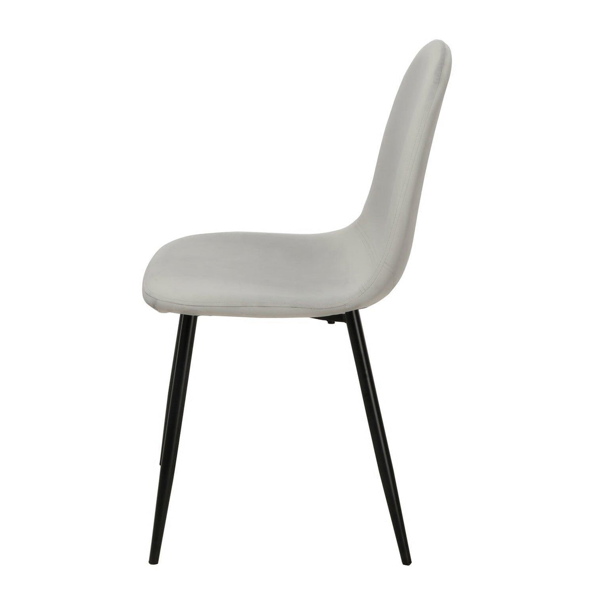 Ellis dining chairs - grey velvet and black - Laura James