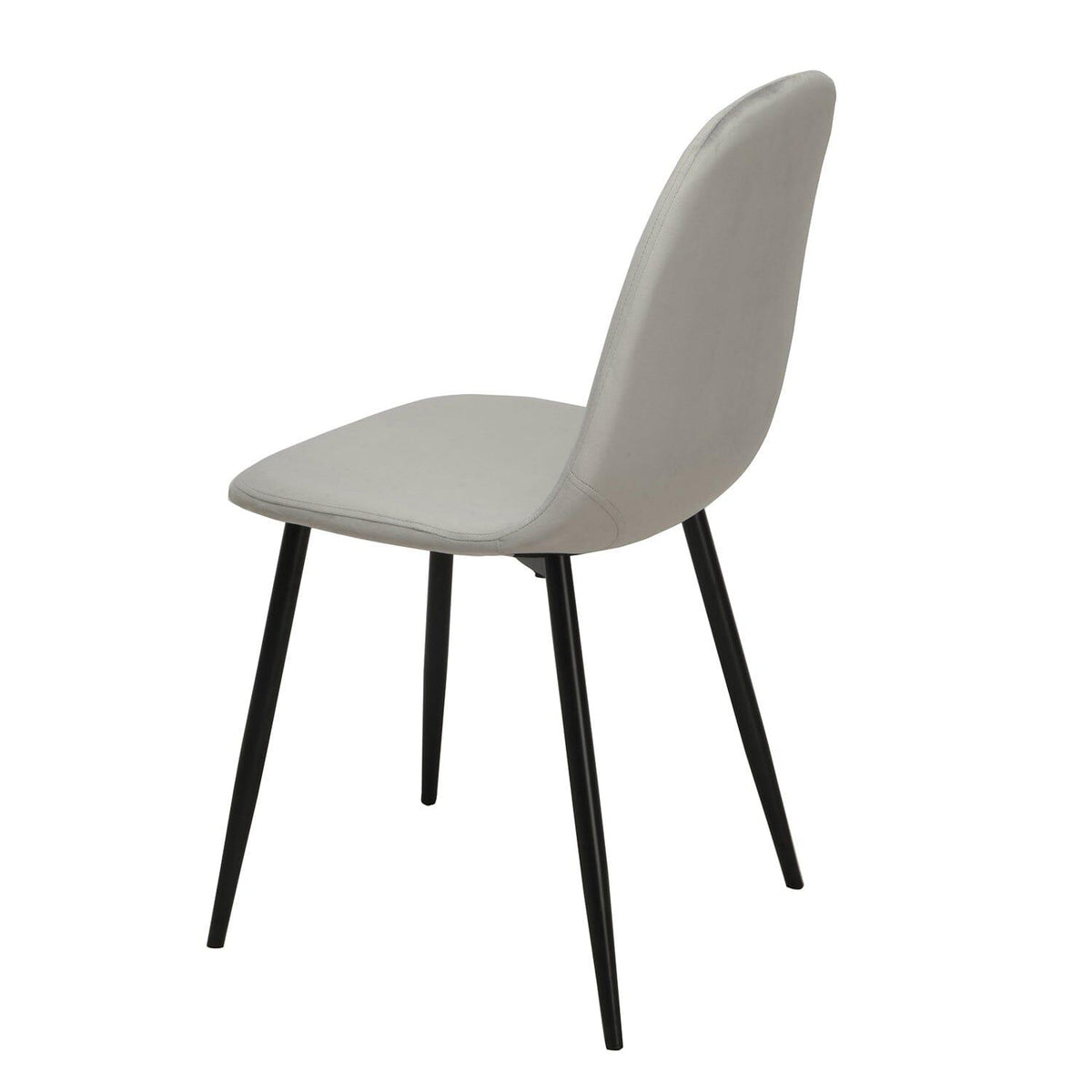 Ellis dining chairs - grey velvet and black - Laura James