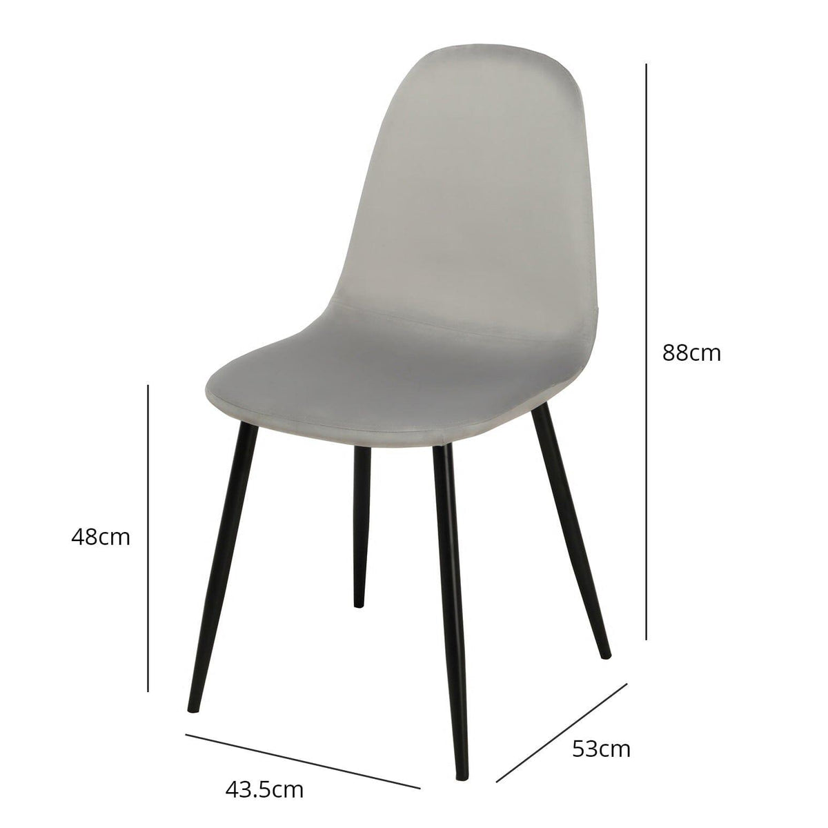 Outlet - Ellis dining chairs - set of 2 - grey and black - Laura James