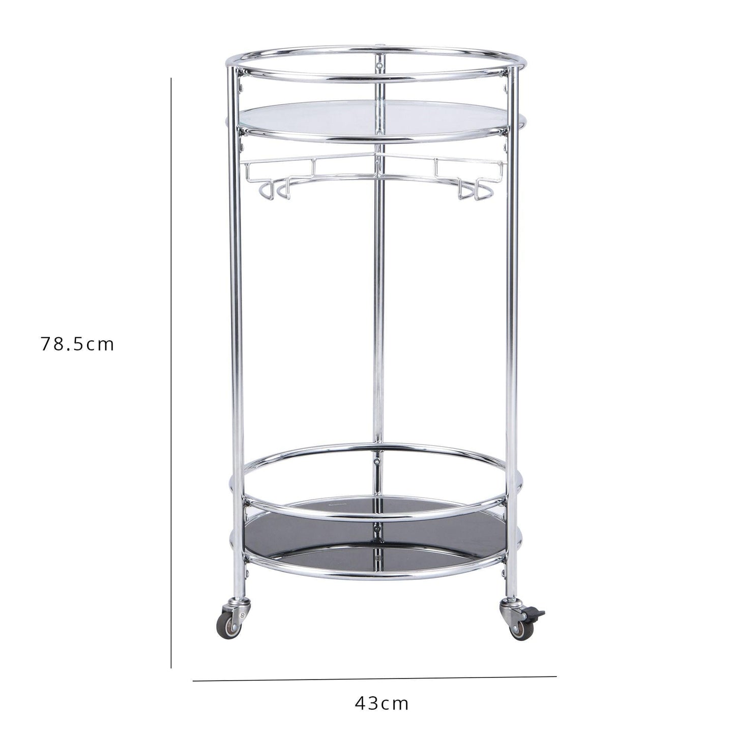 Evelyn Drinks Trolley - Chrome - Laura James