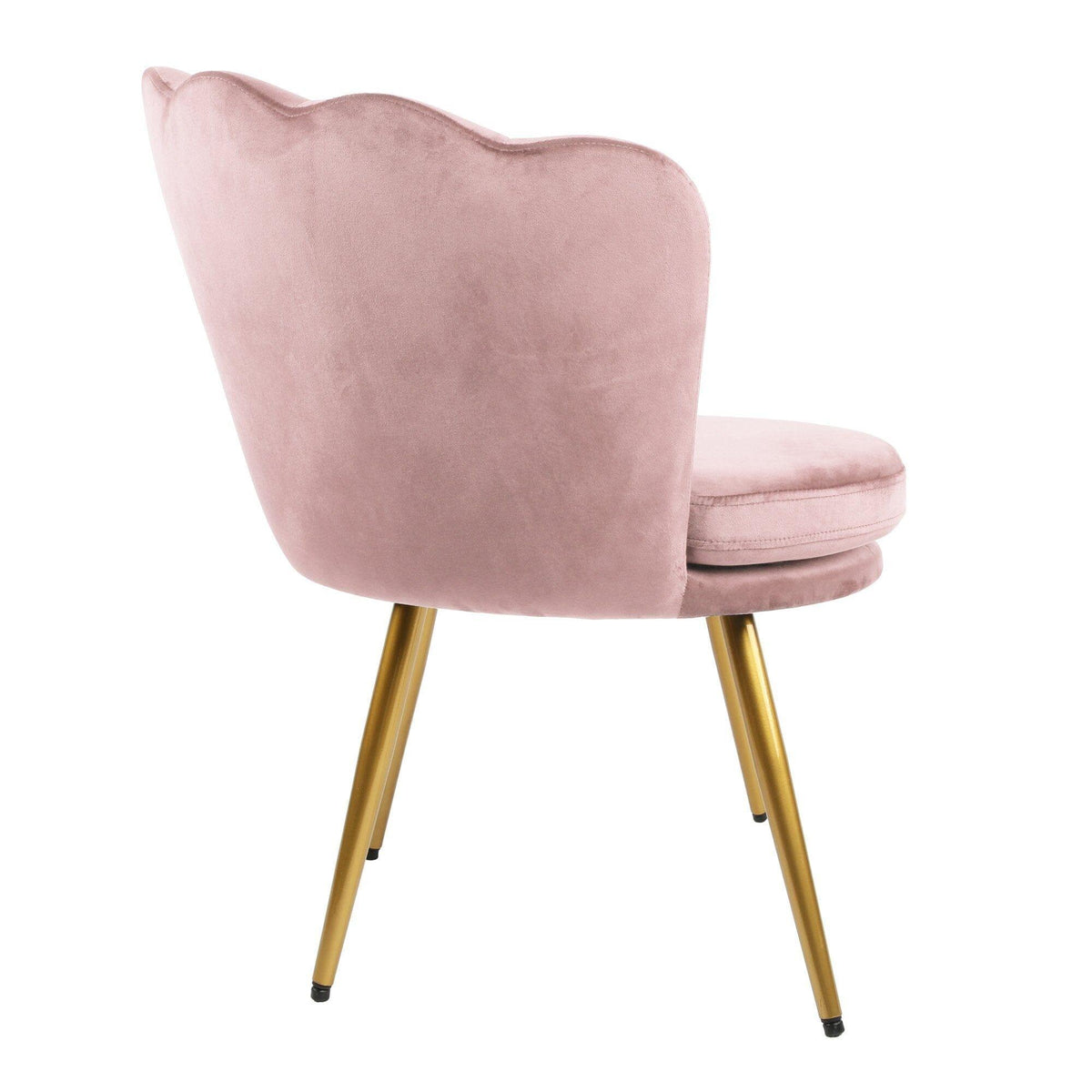 OUTLET - Flora accent chair – scalloped – blush pink - Laura James