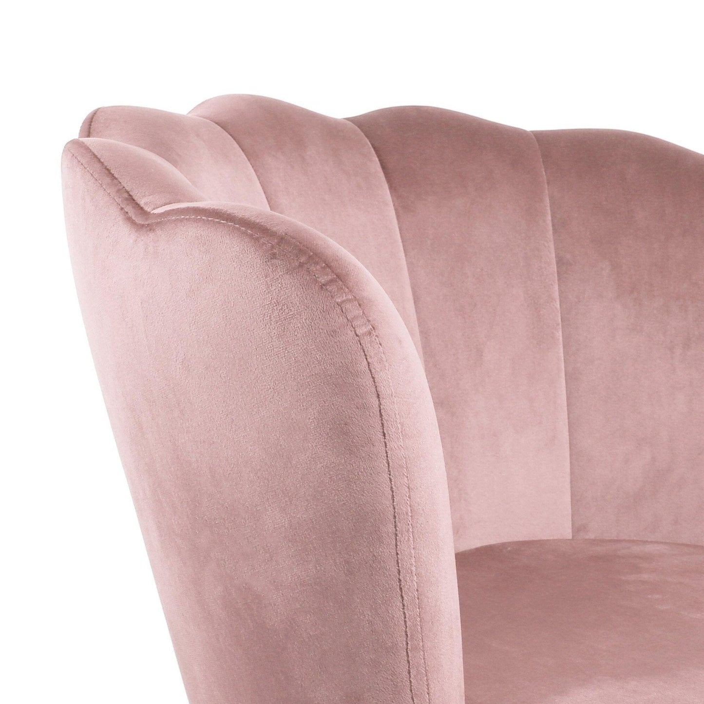 OUTLET - Flora accent chair – scalloped – blush pink - Laura James