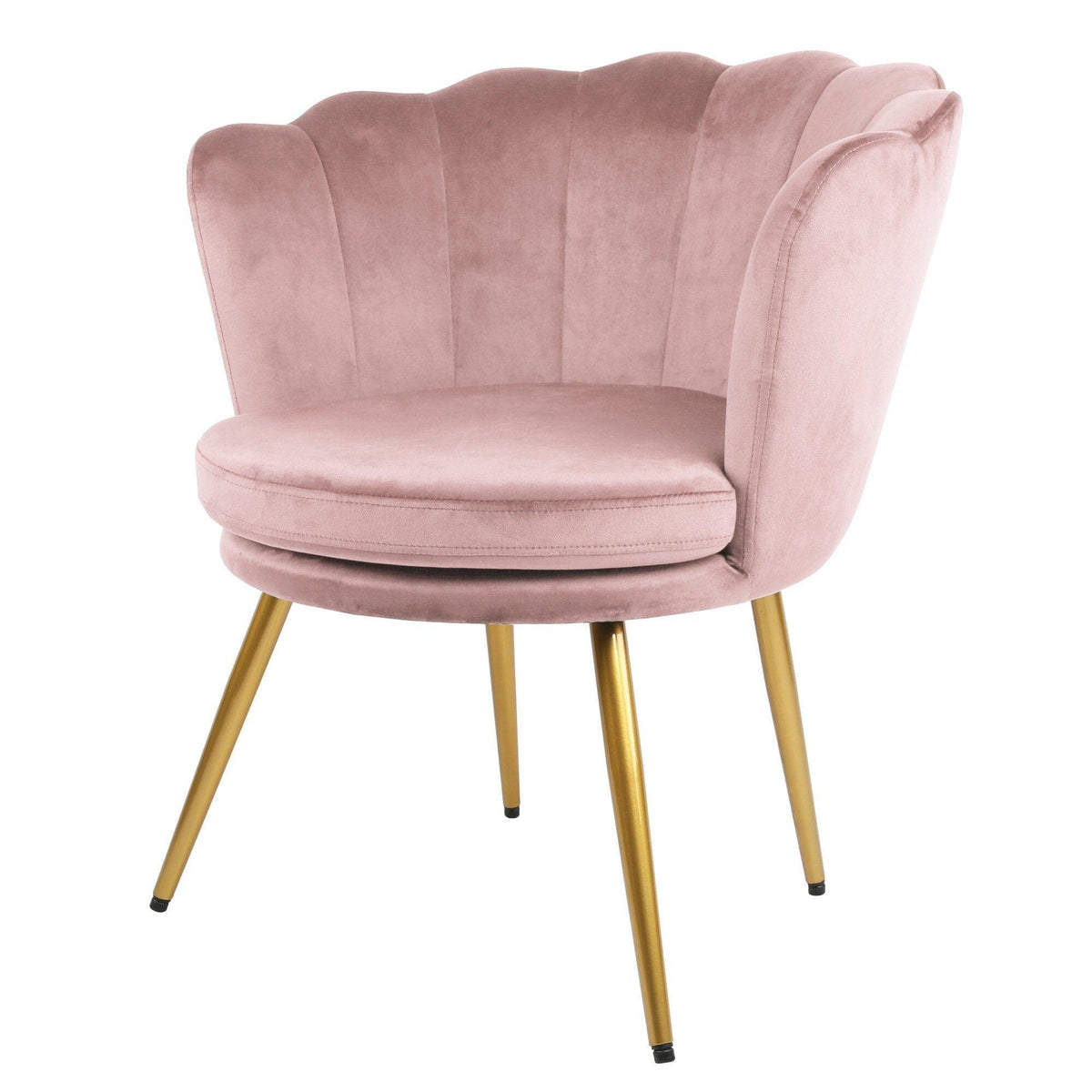 OUTLET - Flora accent chair – scalloped – blush pink - Laura James