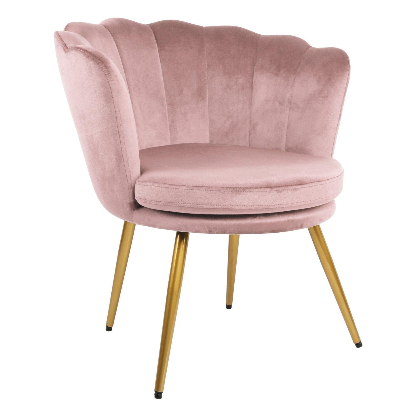 OUTLET - Flora accent chair – scalloped – blush pink - Laura James