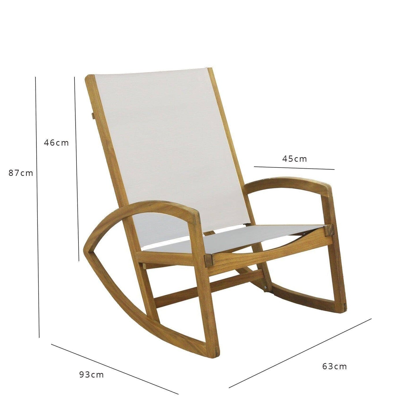 Freddie Wooden Rocking Chair - white - Laura James