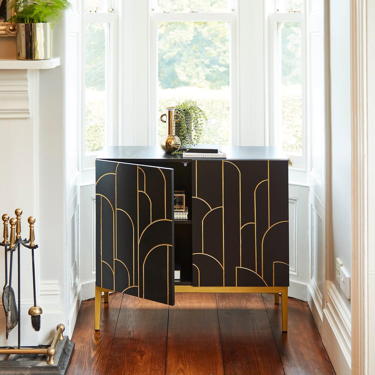 Gatsby 2 Door Sideboard – Noir Black - Laura James