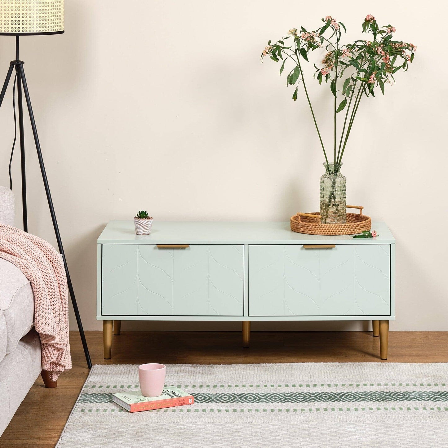 Gloria TV unit - pale sage green