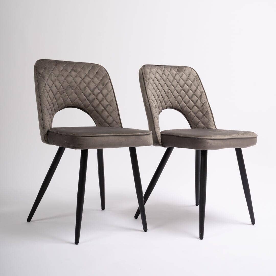 Hope dining chair - set of 2 - dark grey - Laura James