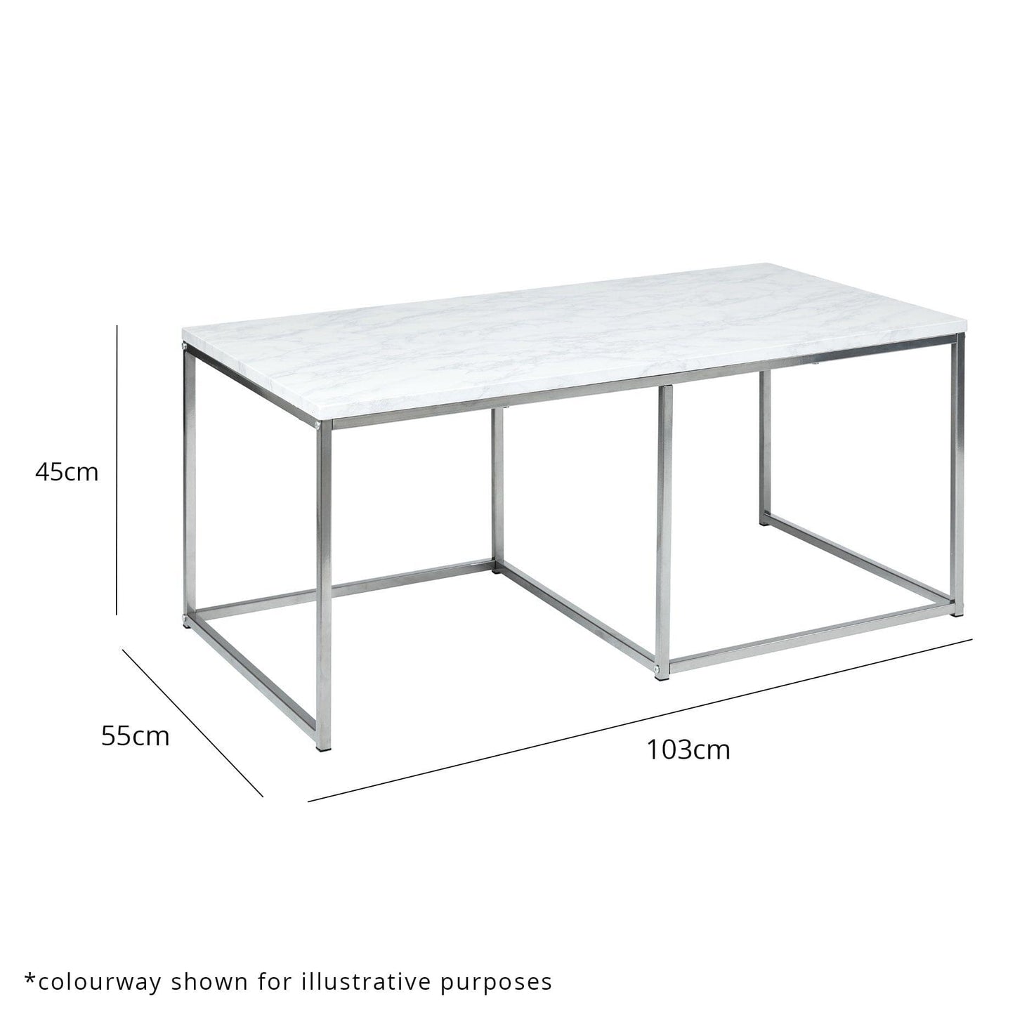 Jay coffee table - concrete effect and black - Laura James