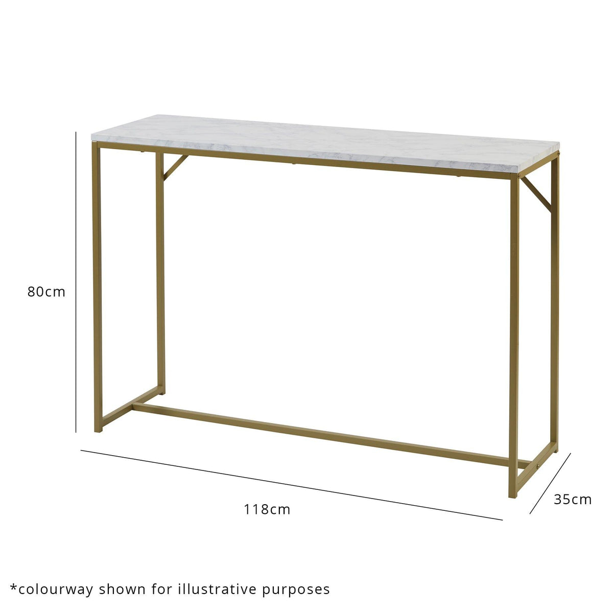 Jay console table - concrete effect and chrome - Laura James