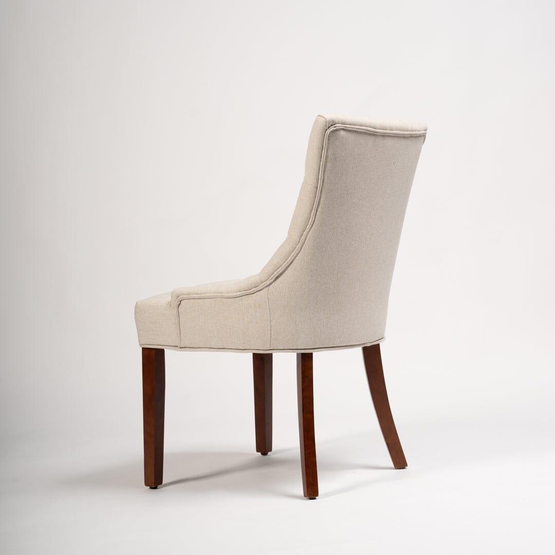 Outlet - Louis dining chairs - set of 2 - oatmeal and dark wood
